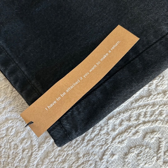 NWT Reformation Abby High Rise Straight Black Jeans, sz 33 - Picture 8 of 9